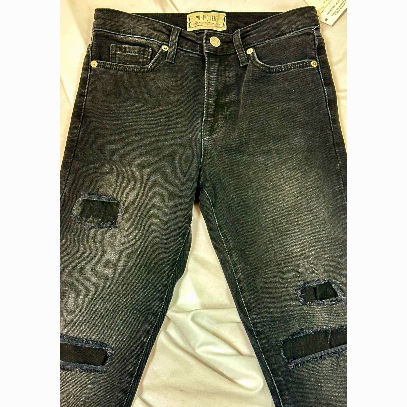 Free People Free People About a Girl Ripped Skinny Jeans Black 25 Size 25" / US 0 / IT 36 - 11 Thumbnail