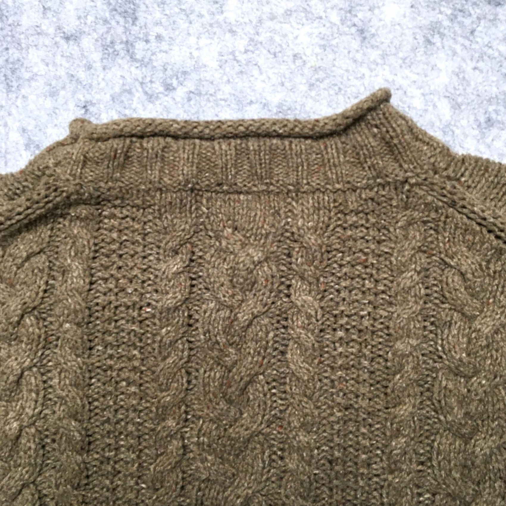 Polo Ralph Lauren Polo Ralph Lauren Sweater Men's 2XL Brown Cable-Knit Crew Neck Pullover Knit Wool Blend Casual Size US XXL / EU 58 / 5 - 7 Thumbnail