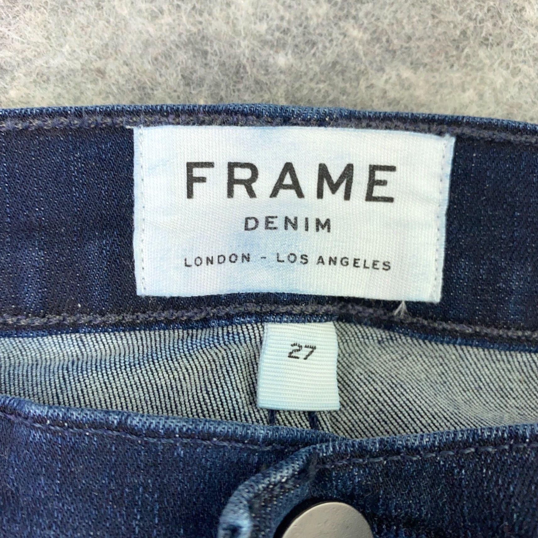 Frame Frame Jeans Womens 27 Blue Mid Rise Skinny Cropped Stretch Denim Frame Le Skinny De Jeanne Womens Jeans Size 27" / US 4 / IT 40 - 4 Thumbnail