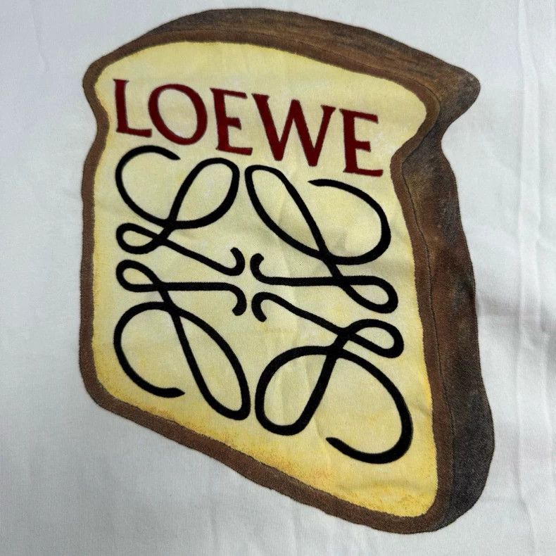 Loewe LOEWE White toast logo short sleeves Size L / US 10 / IT 46 - 8 Thumbnail
