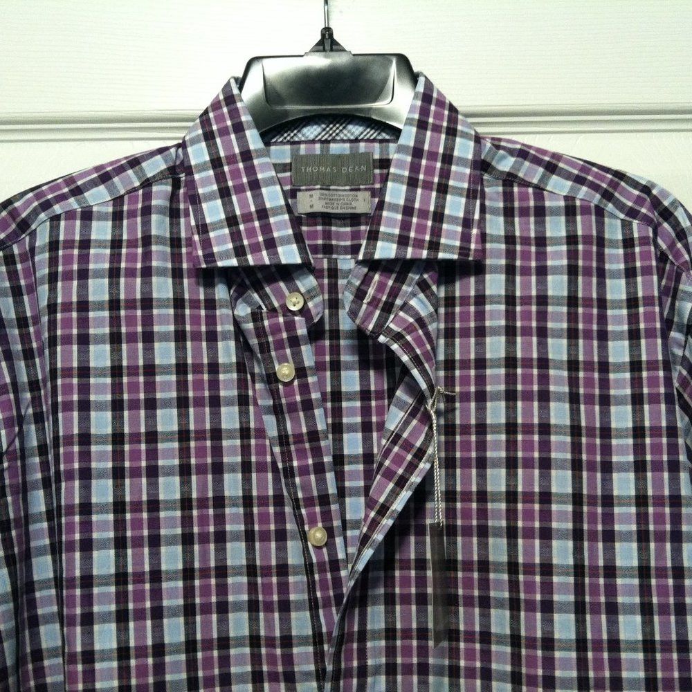 Thomas Dean THOMAS DEAN MENS NEW 100%COTTON CASUAL SHIRT SIZE: M Size US M / EU 48-50 / 2 - 4 Thumbnail
