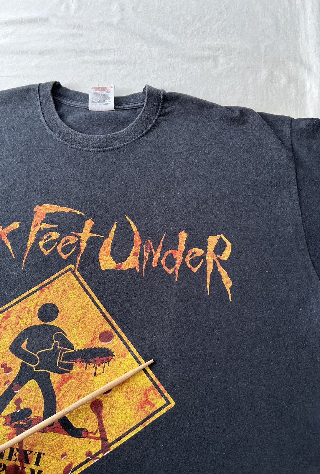 Band Tees Vintage 2000s Six Feet Under Death Metal Band Black T-shirt Size US XL / EU 56 / 4 - 6 Thumbnail