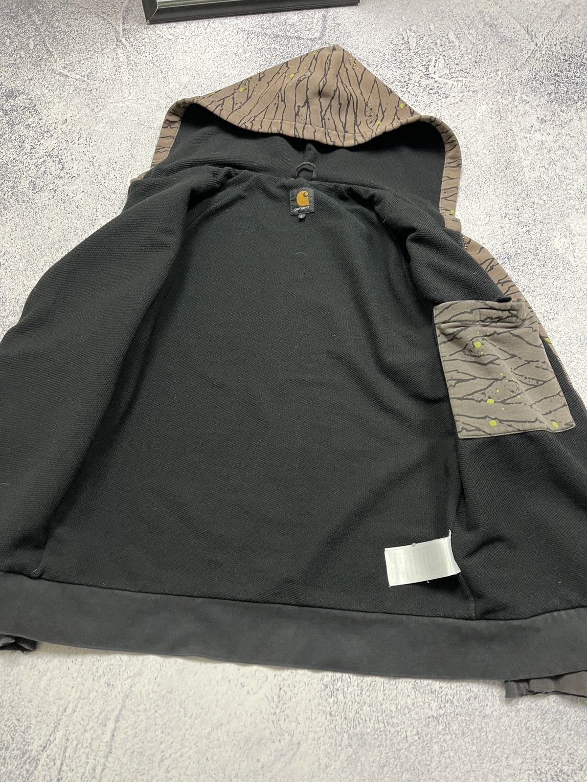 Carhartt × Vintage Crazy Y2k Carhartt Distressed Zip Up Hoodie Jacket Camo Rare Size US M / EU 48-50 / 2 - 19 Thumbnail