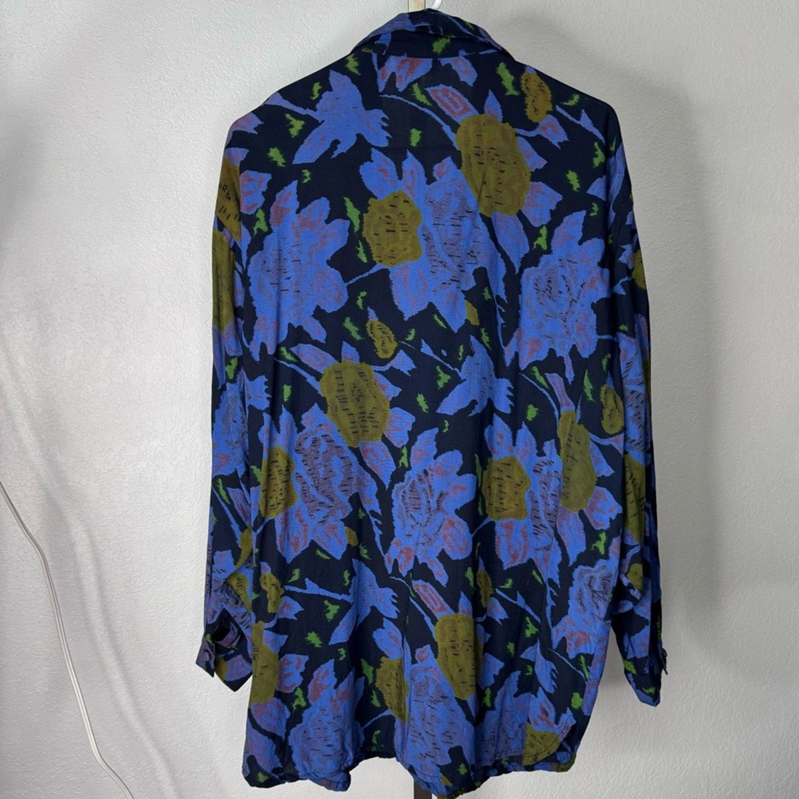 Vintage VINT Art to Wear Floral Oversized Blouse Whimsigoth Size L / US 10 / IT 46 - 3 Thumbnail