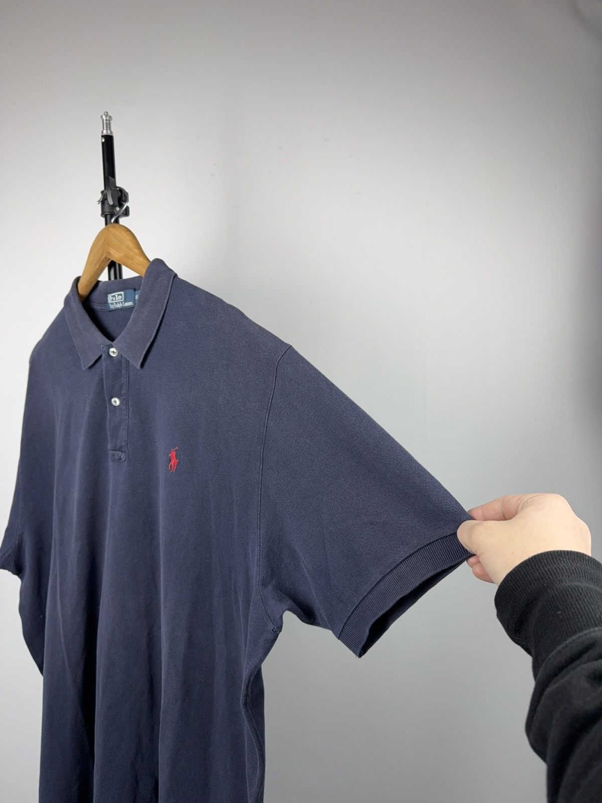 Polo Ralph Lauren Vintage 90s Polo Ralph Lauren #9 Big Pony Faded Polo Shirt Size US L / EU 52-54 / 3 - 6 Thumbnail