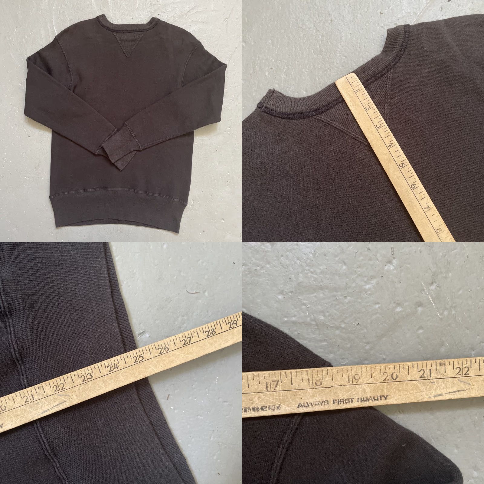 Warehouse VINTAGE Warehouse Co Japan Double V Crewneck Sweatshirt 1940s-1950s Style 38 Black Unisex Adults Sweatshirt Pullover 40s 50s Womens Mens Girls Boys Size US M / EU 48-50 / 2 - 8 Thumbnail