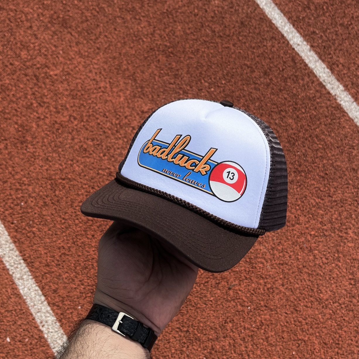 Other BADLUCKNEVERLEAVES - UNLUCKY 13 MESH TRUCKER HAT Size ONE SIZE - 3 Thumbnail