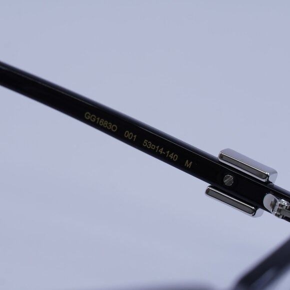 Gucci Gucci GG1683O 001 Eyeglasses Shiny Black 53mm Cat Eye Frame Size ONE SIZE - 6 Thumbnail