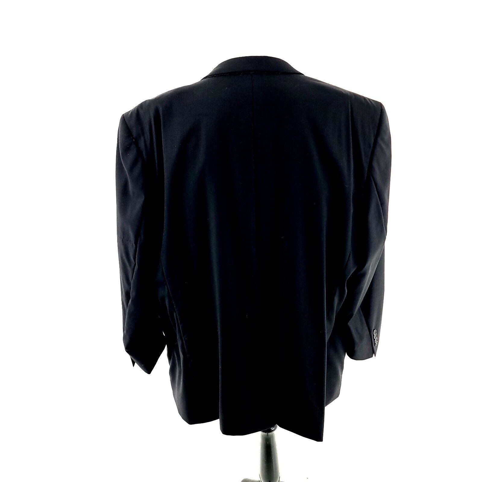 Jack Victor DAMAGED Jack Victor Valentino CT Wool 2 Button Blazer 50L Bl Size 50L - 5 Thumbnail
