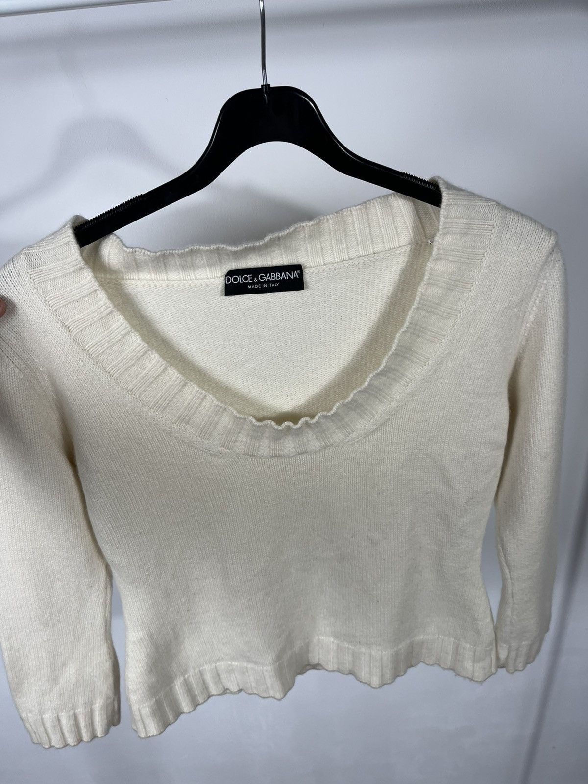 Dolce & Gabbana Dolce & Gabbana Wool Knit Cream Sweater Made in Italy 44 Size M / US 6-8 / IT 42-44 - 5 Thumbnail