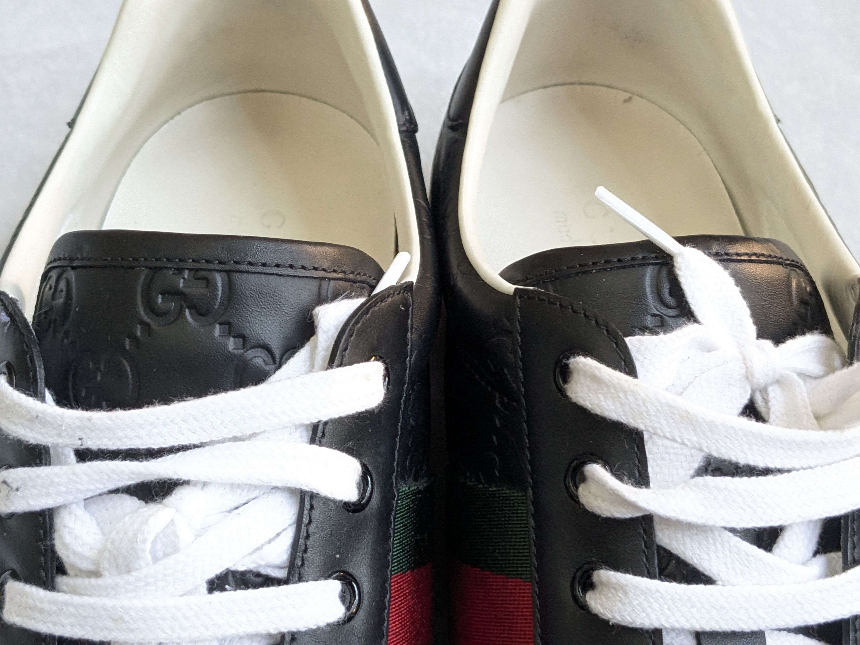 Gucci Gucci Ace Sneakers Monogram GG Logo 12.5 Black Size US 12.5 / EU 45-46 - 5 Thumbnail