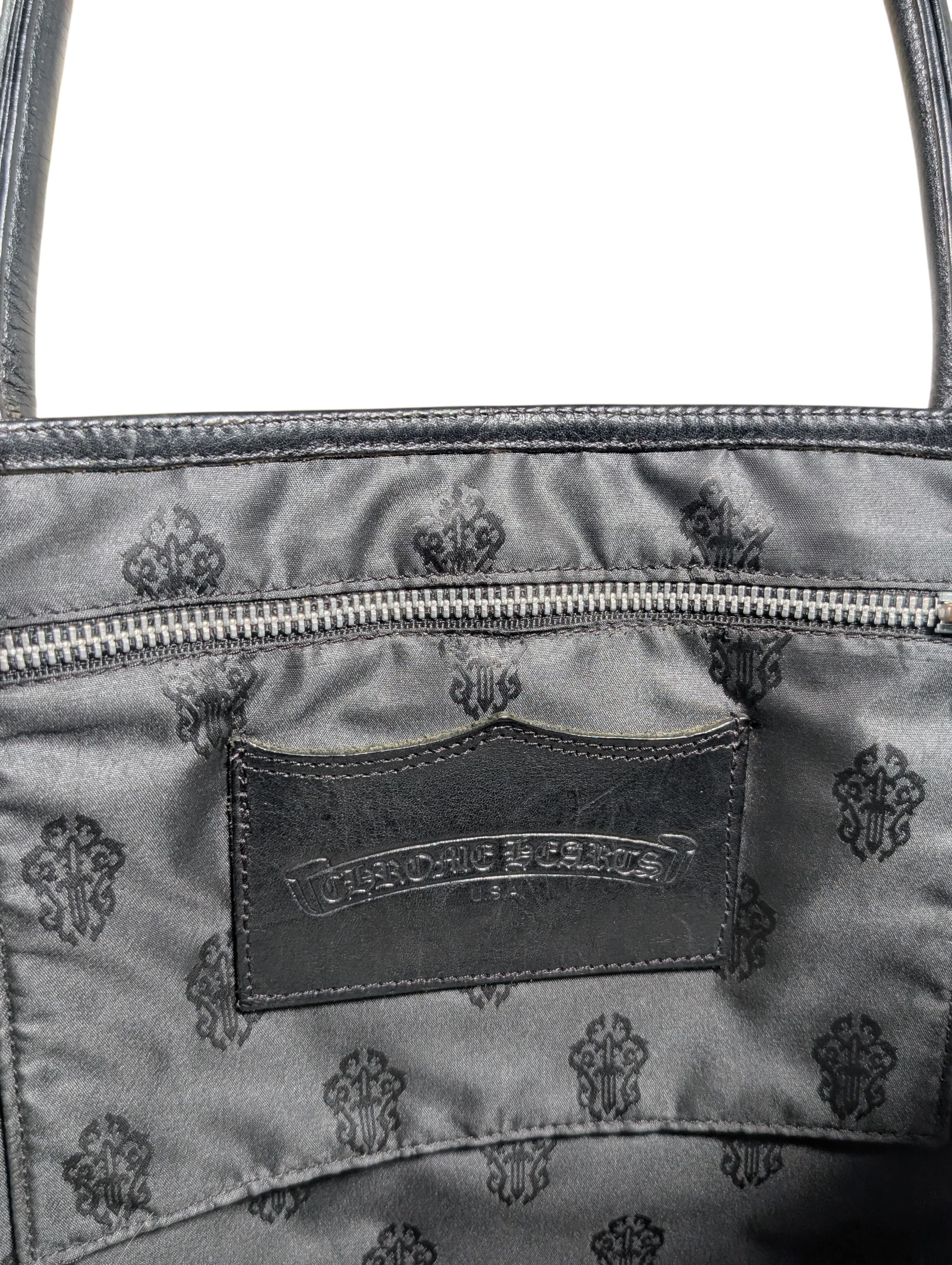 Chrome Hearts Chrome Hearts Cross Patch FS Tote Bag Black Leather Size ONE SIZE - 4 Thumbnail