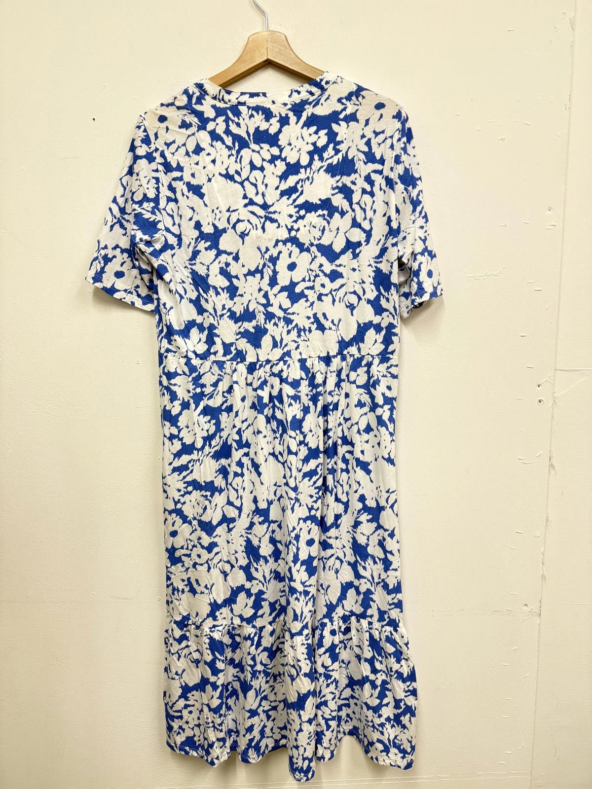 Other White Stuff Blue and White Floral Button-Front Dress UK 16 / Size XL / US 12-14 / IT 48-50 - 4 Thumbnail