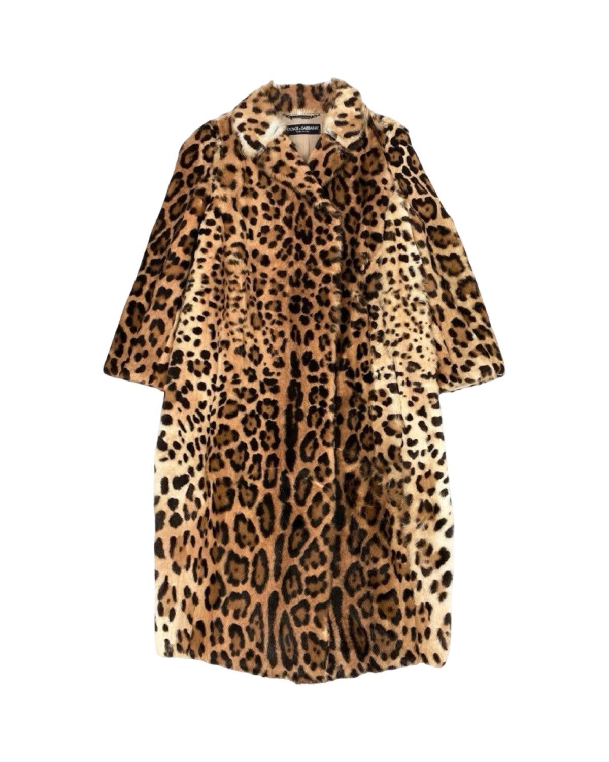 Dolce & Gabbana Dolce & Gabbana Goat Fur Coat Leopard Print Coat Size US S / EU 44-46 / 1 - 1 Thumbnail