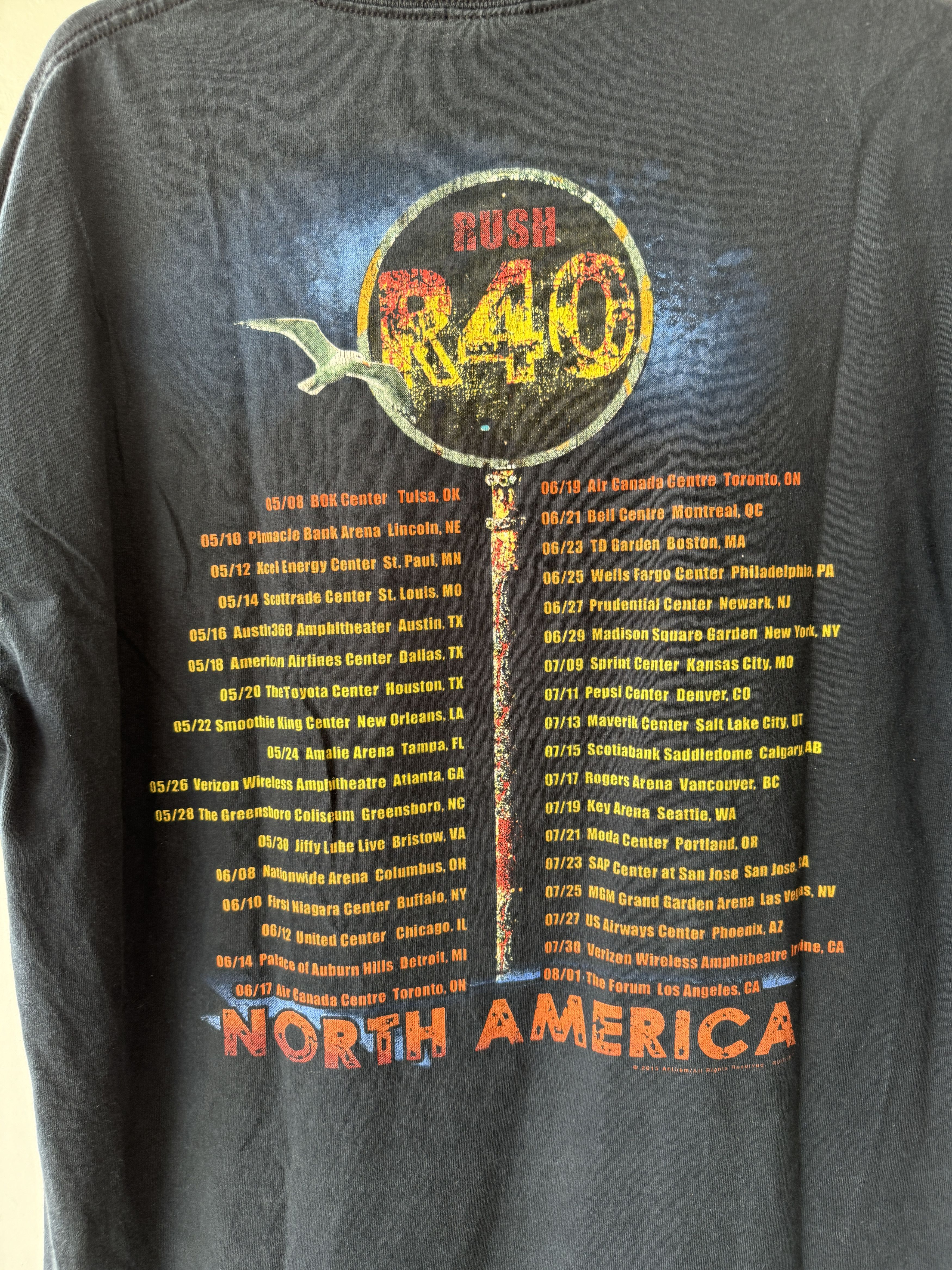 Band Tees Y2K 2015 RUSH ROCK BAND AMERICAN TOUR T SHIRT Size US L / EU 52-54 / 3 - 3 Thumbnail