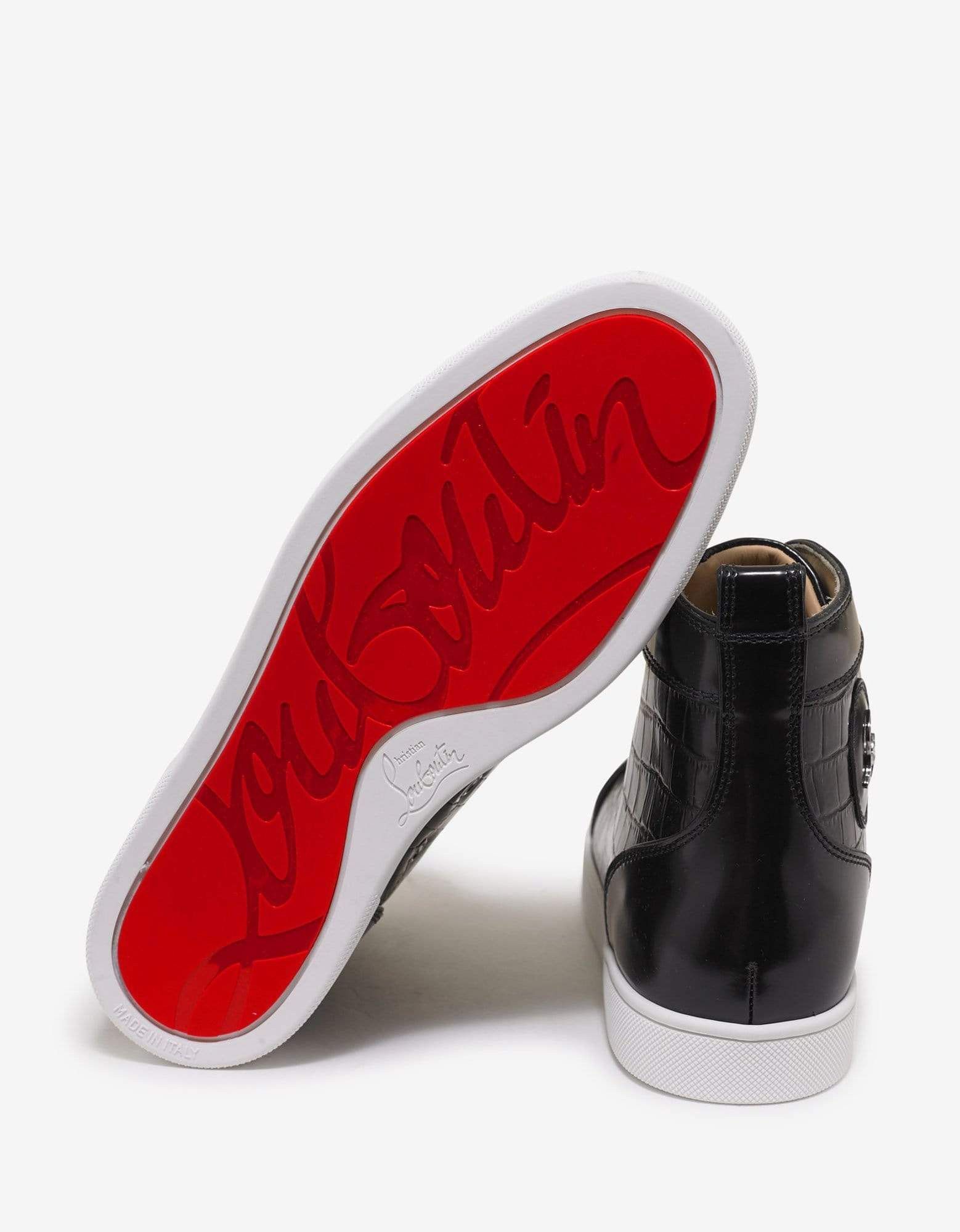 Christian Louboutin Rantus Flat Croc Embossed High Top Trainers Size US 9.5 / EU 42-43 - 5 Thumbnail