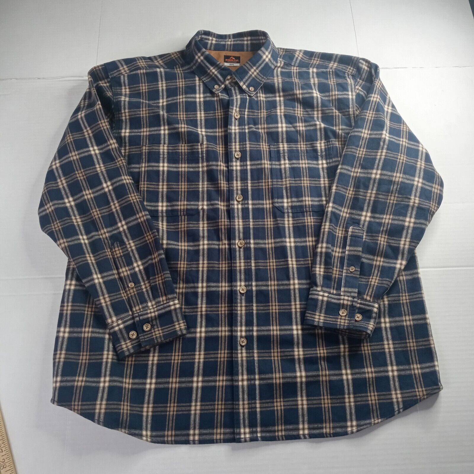 & Other Stories Ridgecut Toughwear Flannel Shirt Mens 2XL XXL Blue Plaid Size US XXL / EU 58 / 5 - 1 Thumbnail