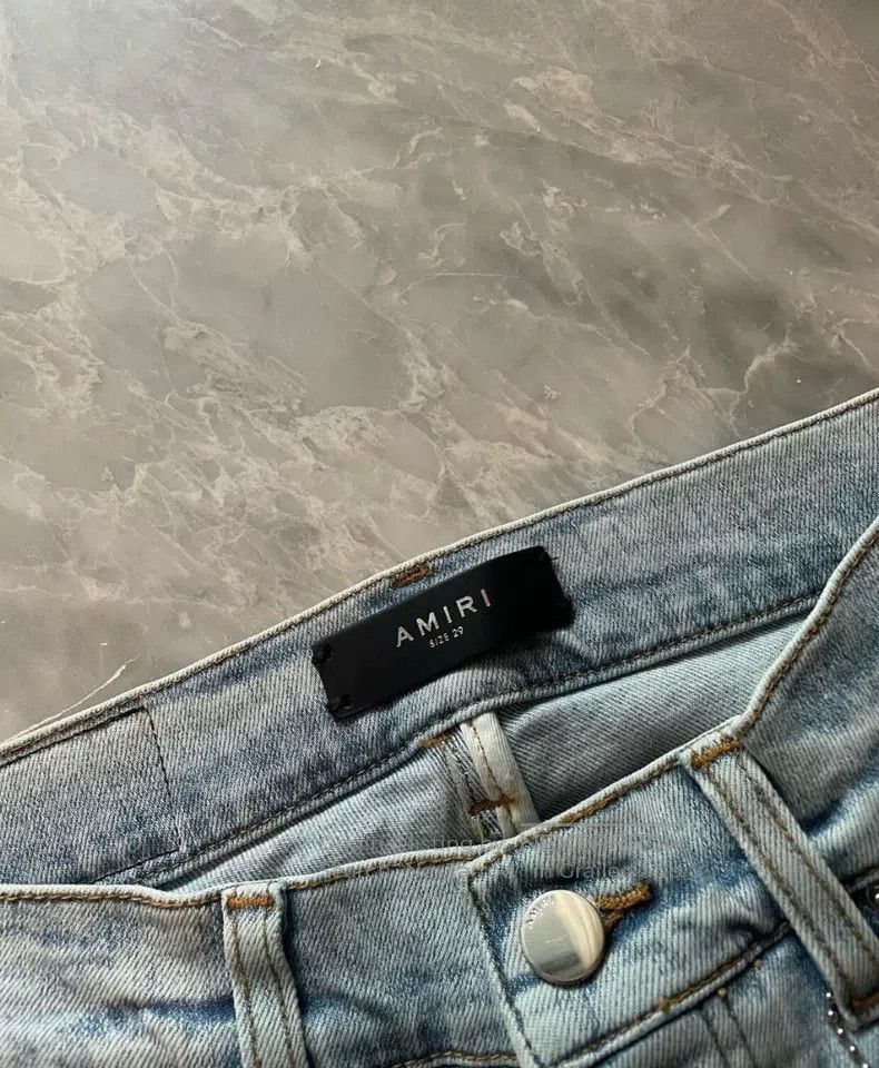 Amiri Amiri Classic Pattern Patchwork Denim Jeans, Size 29 Size US 29 - 3 Thumbnail