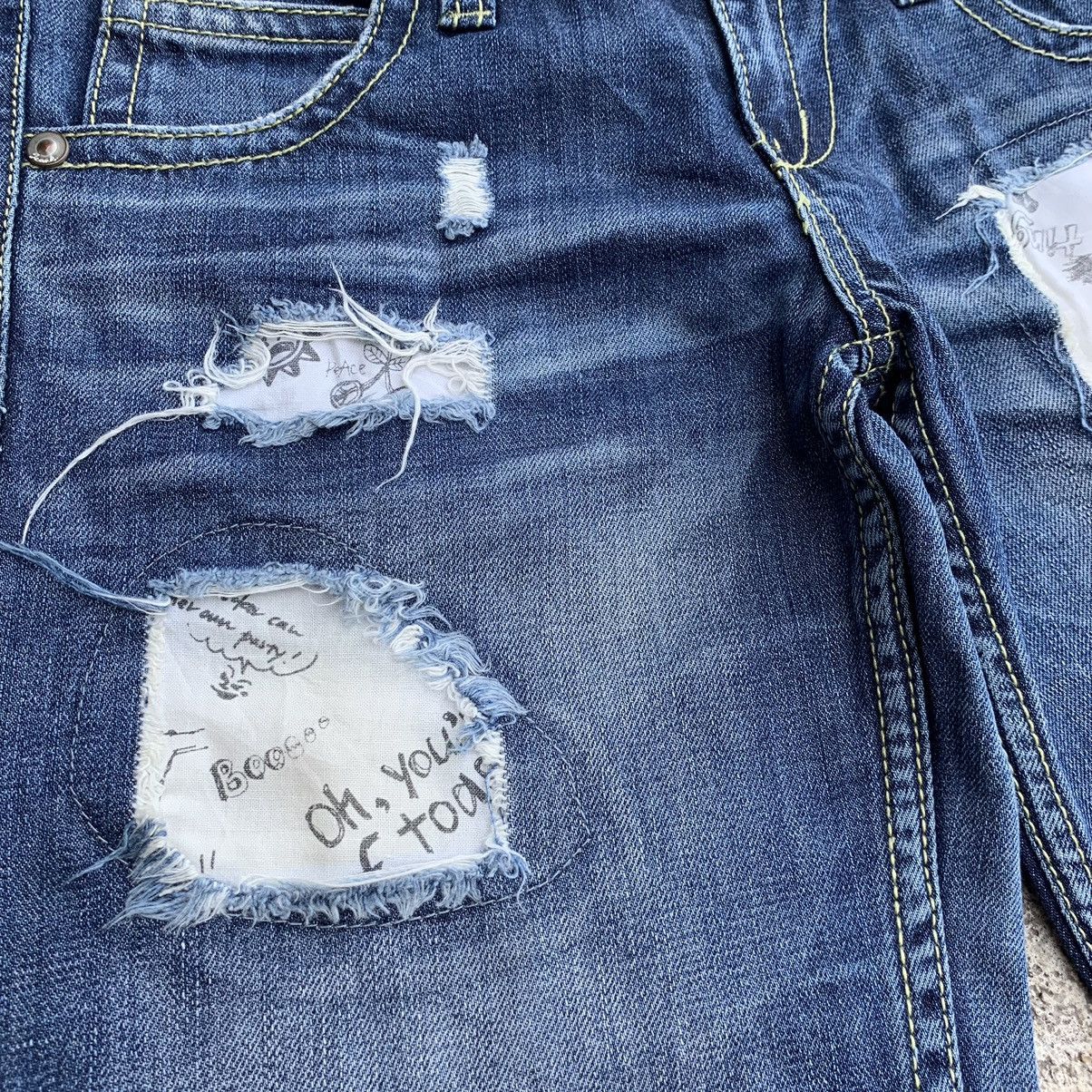 Japanese Brand Vintage Y2K Japan Ripped Distressed Denim Jeans W30 Size US 30 / EU 46 - 8 Thumbnail