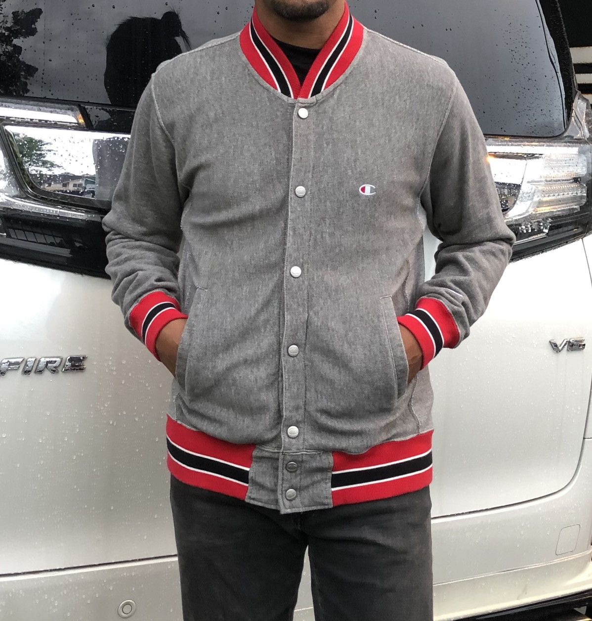 Champion Champion Reverse Weave Button Snap Track Top Jacket Size US L / EU 52-54 / 3 - 1 Thumbnail