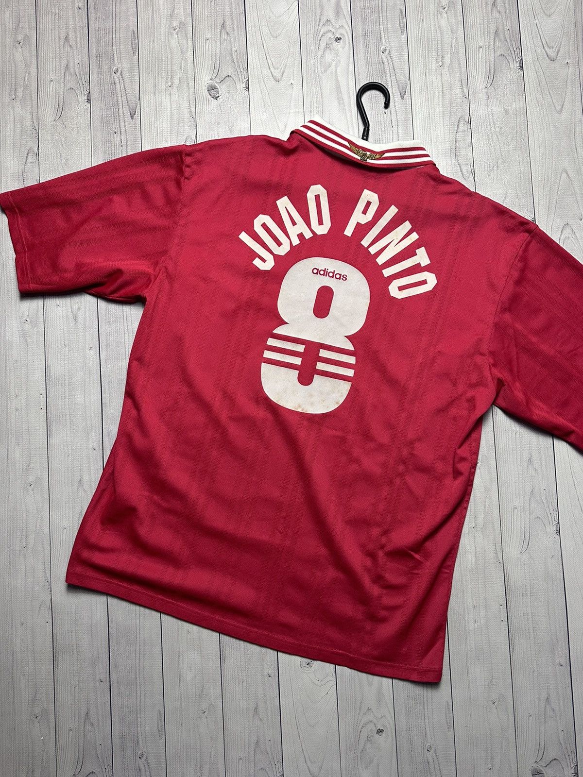 Adidas × Vintage Vintage adidas Benfica soccer jersey 8 Joao Pinto size XL Size US XL / EU 56 / 4 - 2 Thumbnail