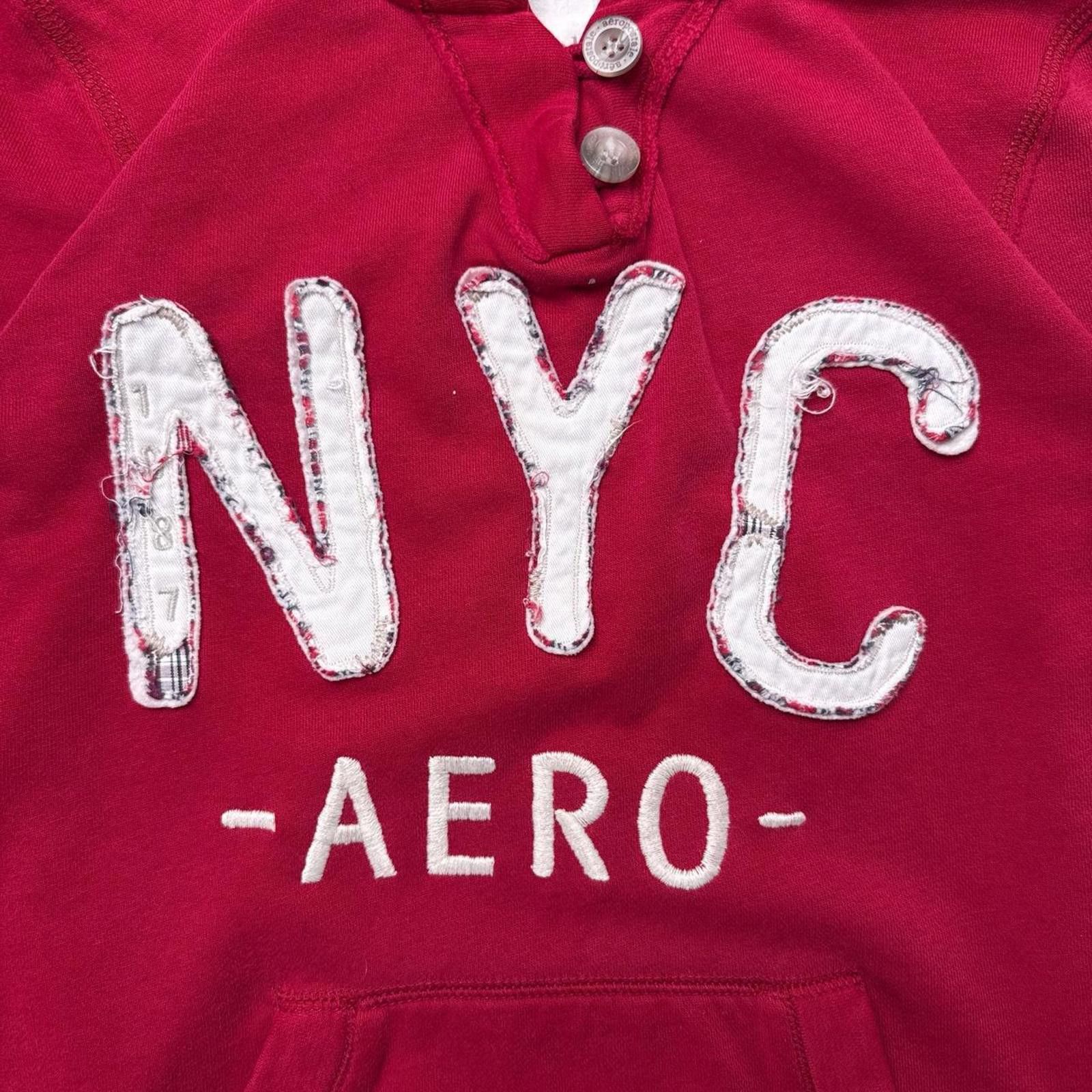 Aeropostale Y2K Aeropostale 00s Red Button Hoodie Jacket Size S / US 4 / IT 40 - 3 Thumbnail