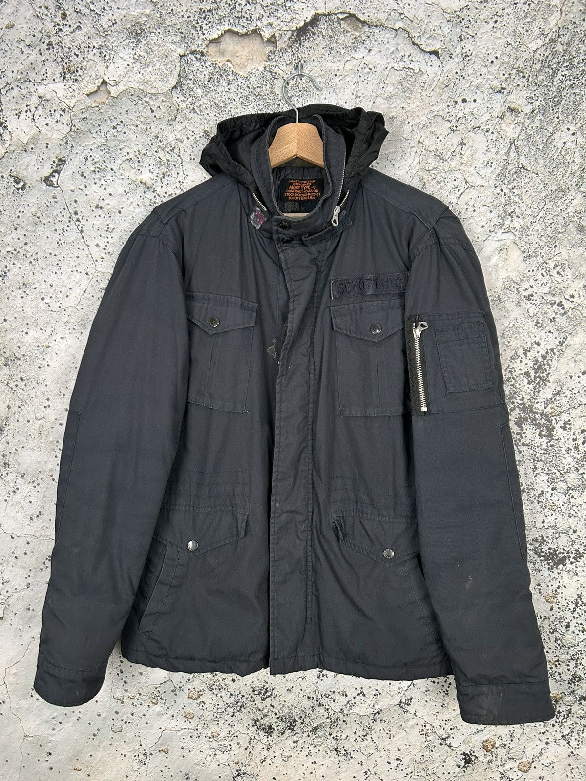 Schott Schott Vintage Military Jacket Streetwear Gorpcore Size US M / EU 48-50 / 2 - 1 Thumbnail