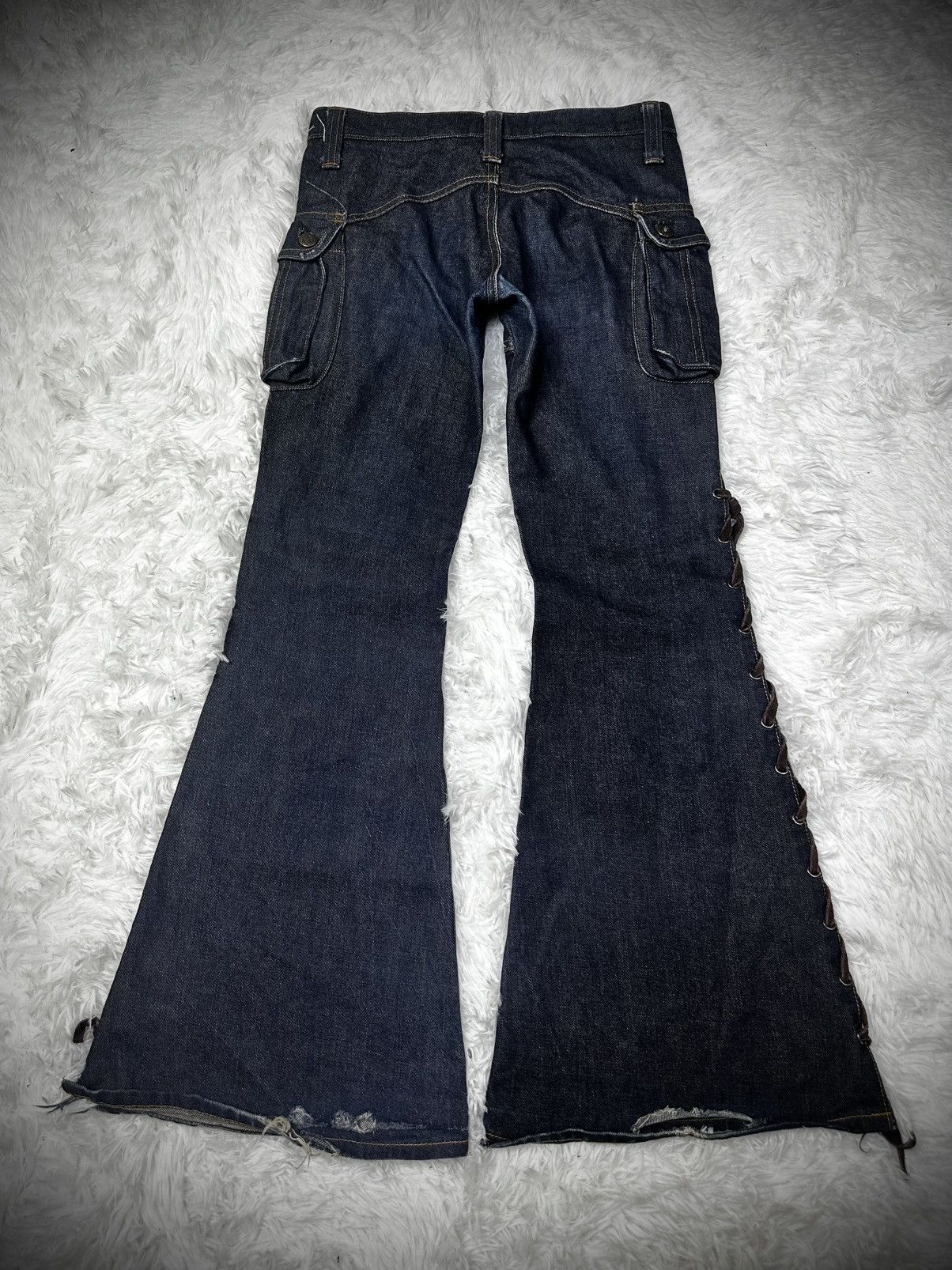 Tornado Mart rare 2000s japanese brand dee dee flared bell botom lace up Size US 29 - 10 Thumbnail