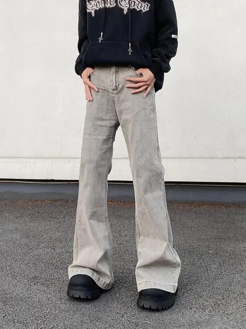 VIBE Gray Flared Jeans Size US 30 / EU 46 - 2 Thumbnail