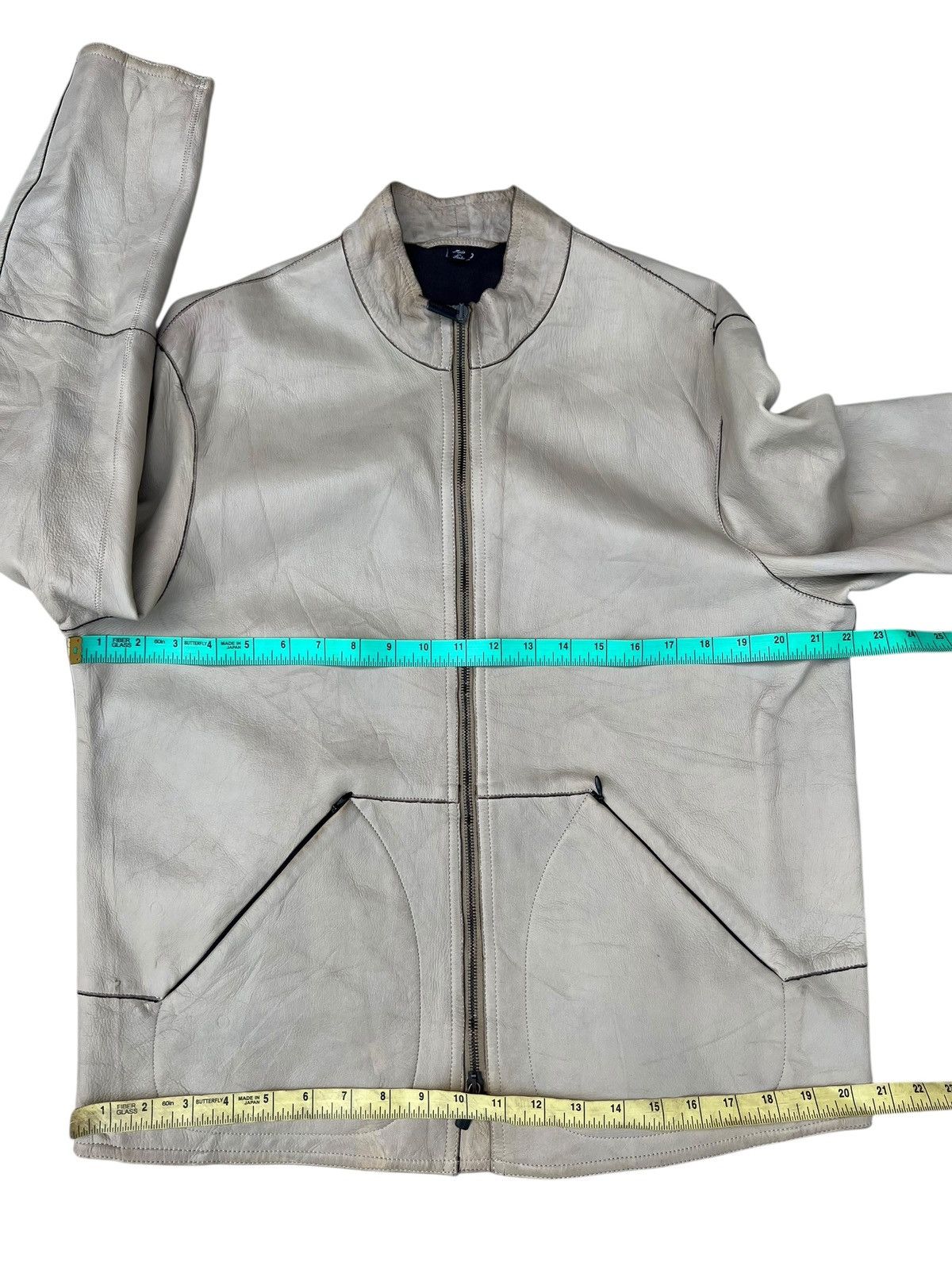 Giorgio Armani Archive Giorgio Armani Le Collezioni Leather Racer Jacket Size US S / EU 44-46 / 1 - 4 Thumbnail