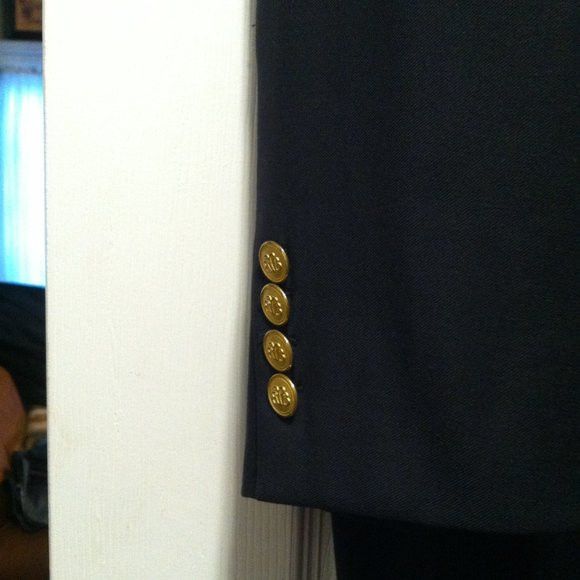 Brooks Brothers BROOKS BROTHERS MENS NAVY WOOL SPORT JACKET COAT BLAZER 48L Size 48L - 3 Thumbnail