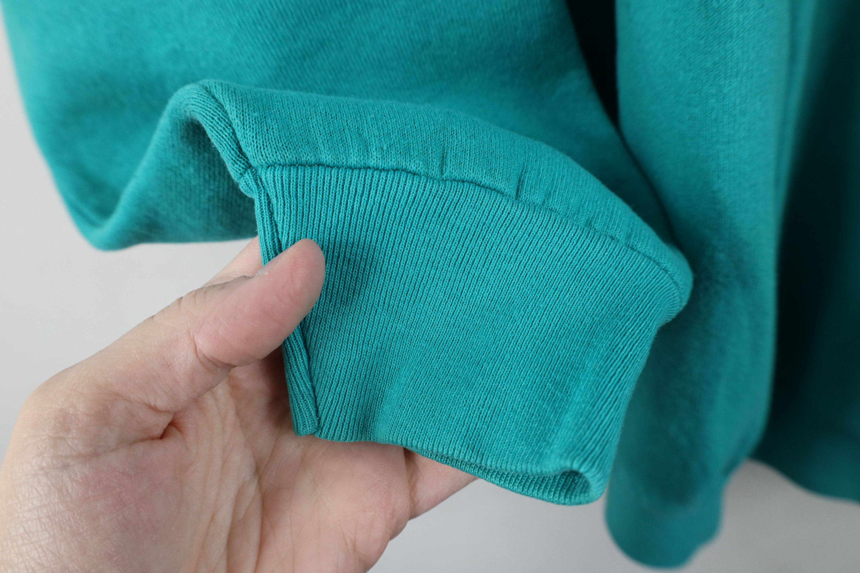 Vintage Vintage 90s Streetwear Heavy Crewneck Sweatshirt Teal USA Size XL / US 12-14 / IT 48-50 - 7 Thumbnail