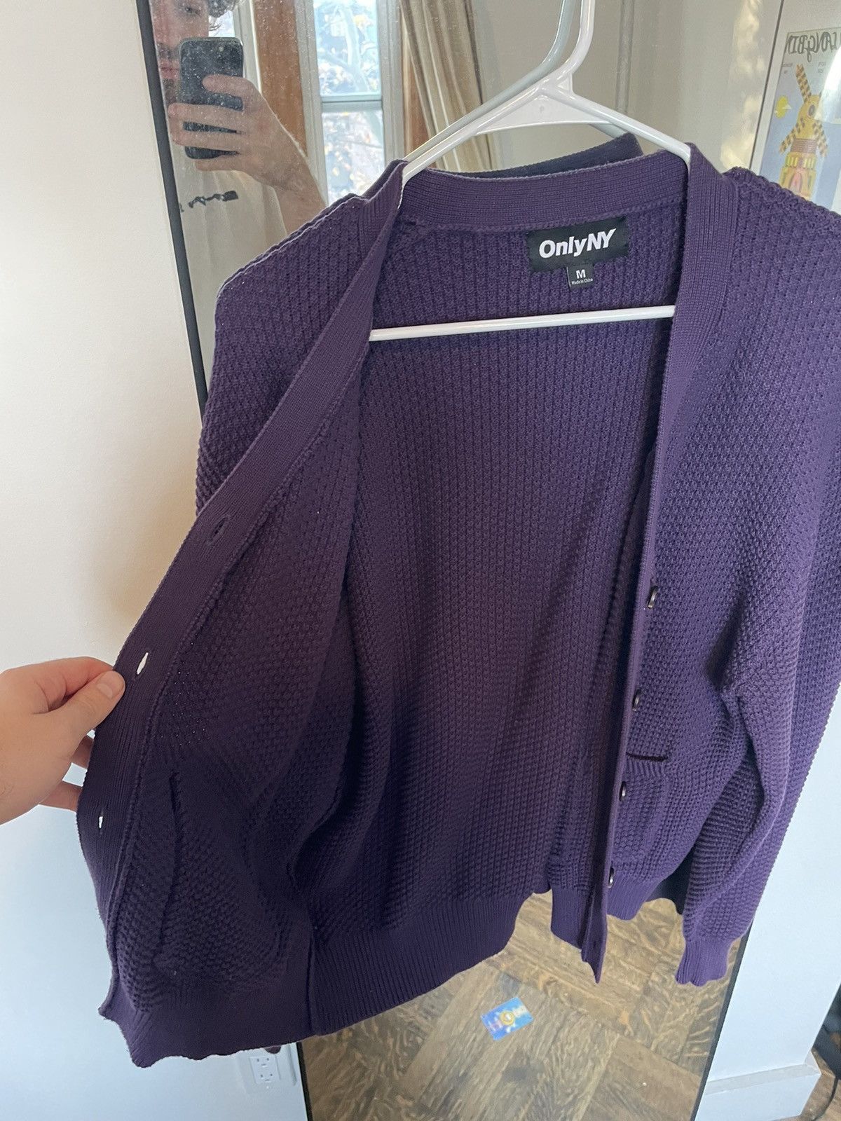 Only NY ONLY NY Purple knit cardigan. Size US M / EU 48-50 / 2 - 3 Thumbnail
