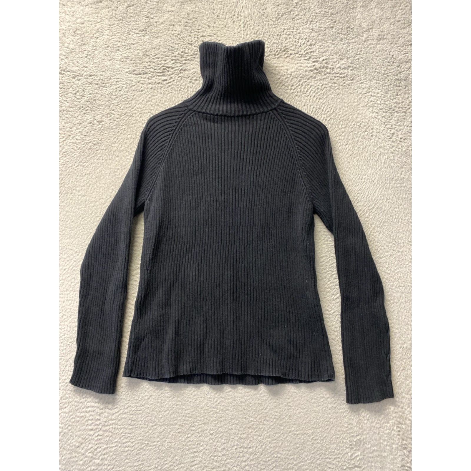 Ralph Lauren VINTAGE Ralph Lauren Ribbed Sweater Women’s L Black 1/4 Gold Zip Front Cotton Pullover Womens L Black 1/4 Zip Ralph Lauren Sweater Size L / US 10 / IT 46 - 7 Thumbnail