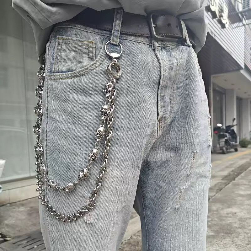 Other Gothic Punk Skulls Stainless Steel Beads Skeleton Chain Size ONE SIZE - 1 Thumbnail