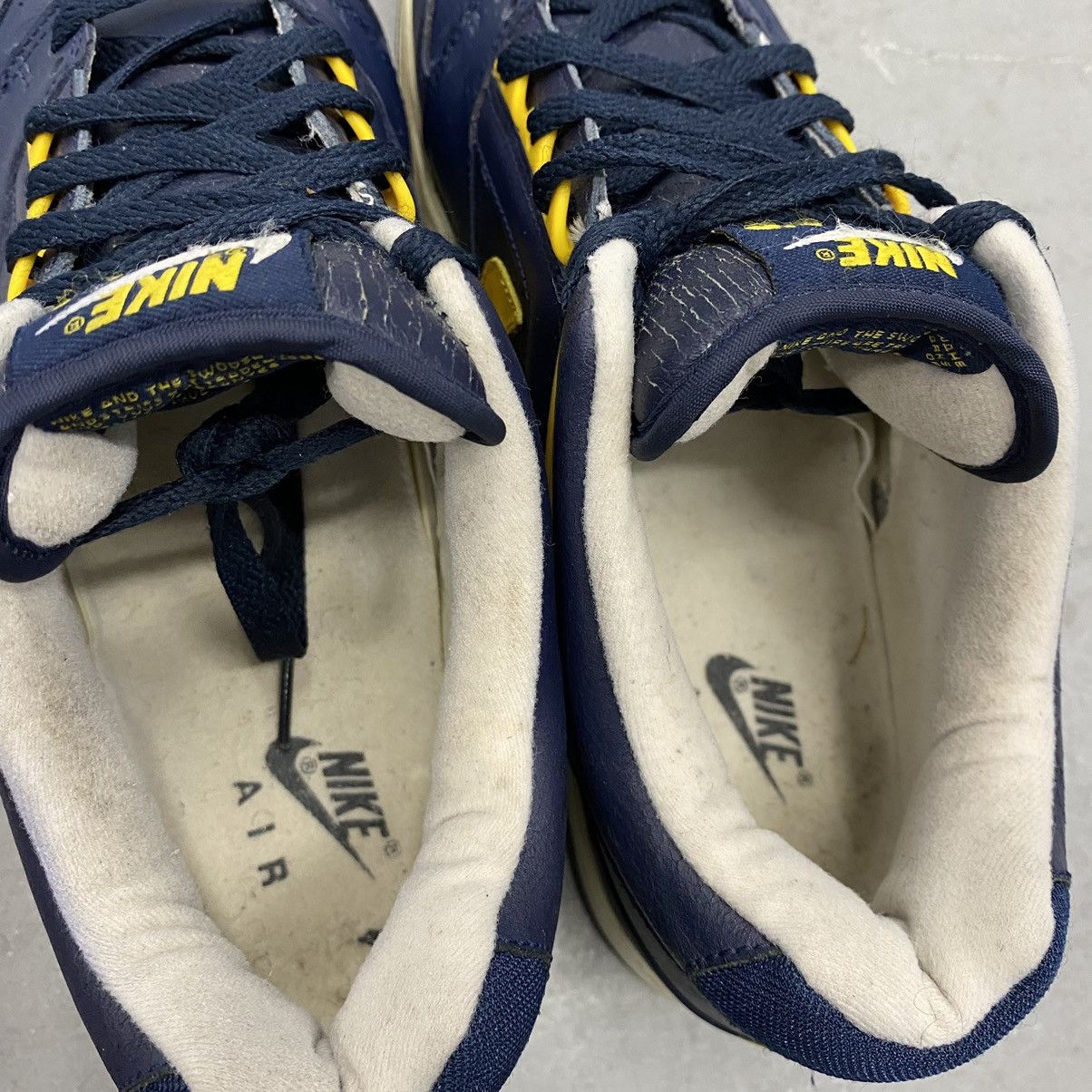Nike × Vintage Vintage 2003 Nike Air Force 2 “Michigan” Navy/Yellow RARE Size US 11 / EU 44 - 7 Thumbnail