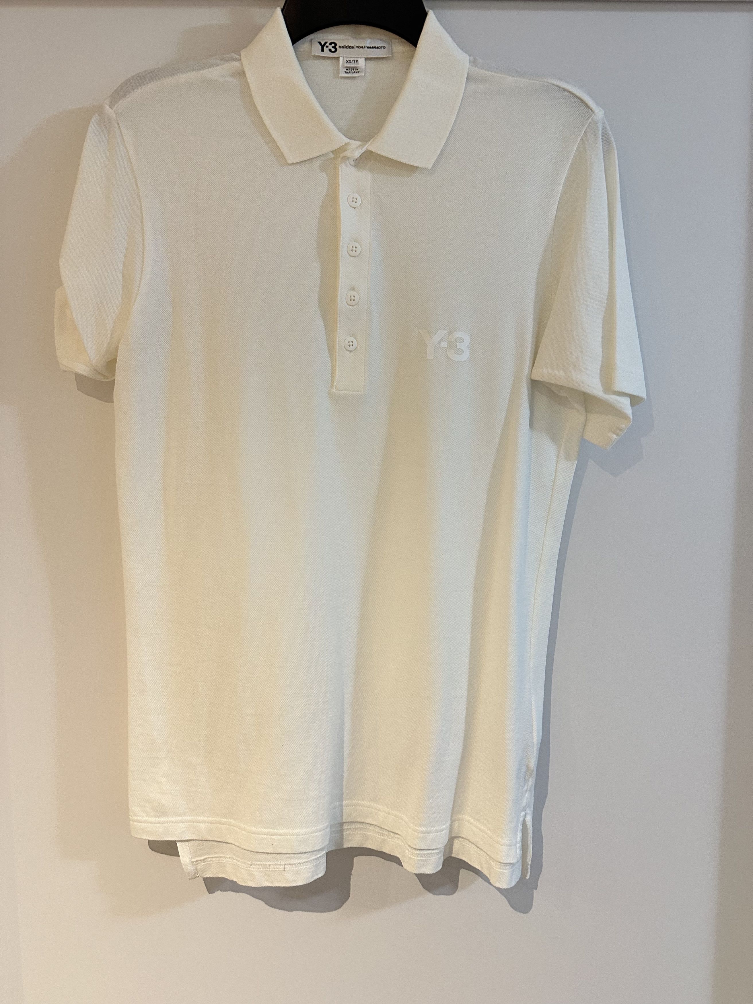 image of Y 3 Y-3 White Polo, Men's (Size XS)