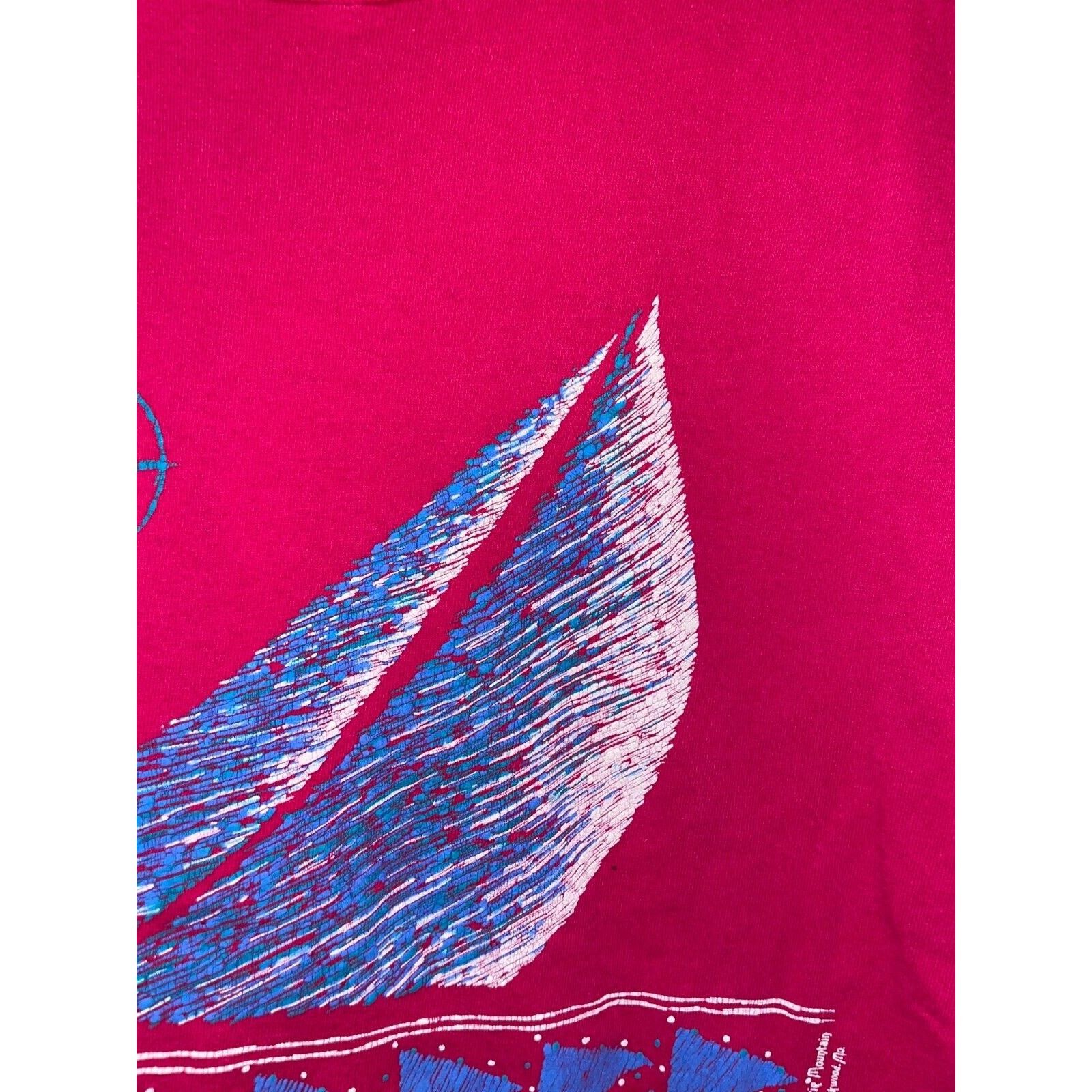 Fruit Of The Loom Vintage Oregon Coast Shirt Sailboat Sail Boat Pink Tee 90s X Size US XL / EU 56 / 4 - 2 Thumbnail