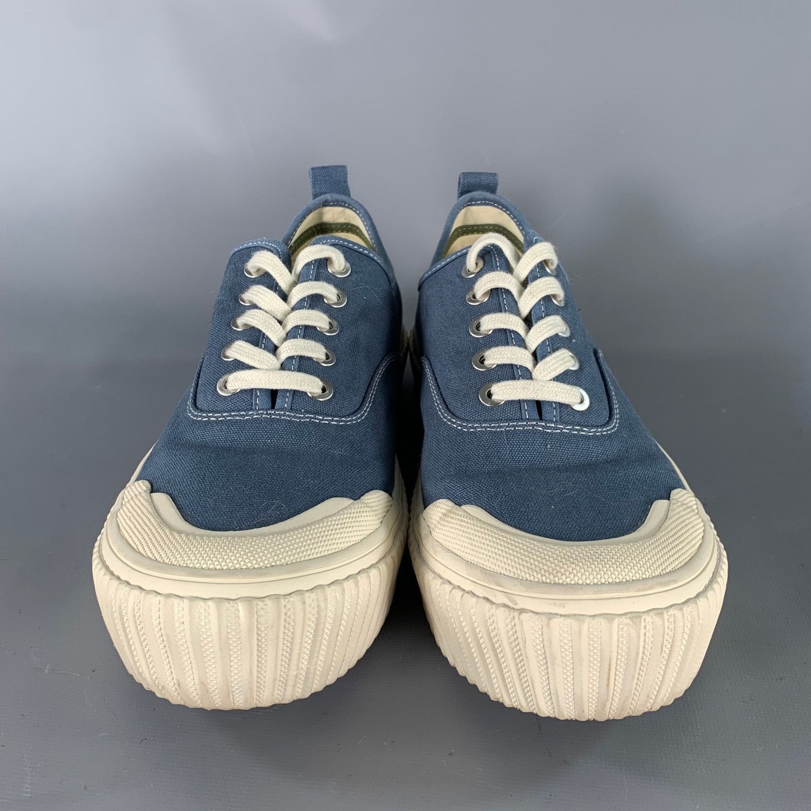 SeaVees SEAVEES Size 9.5 Blue Canvas Platform Sneakers Size US 9.5 / EU 42-43 - 4 Thumbnail