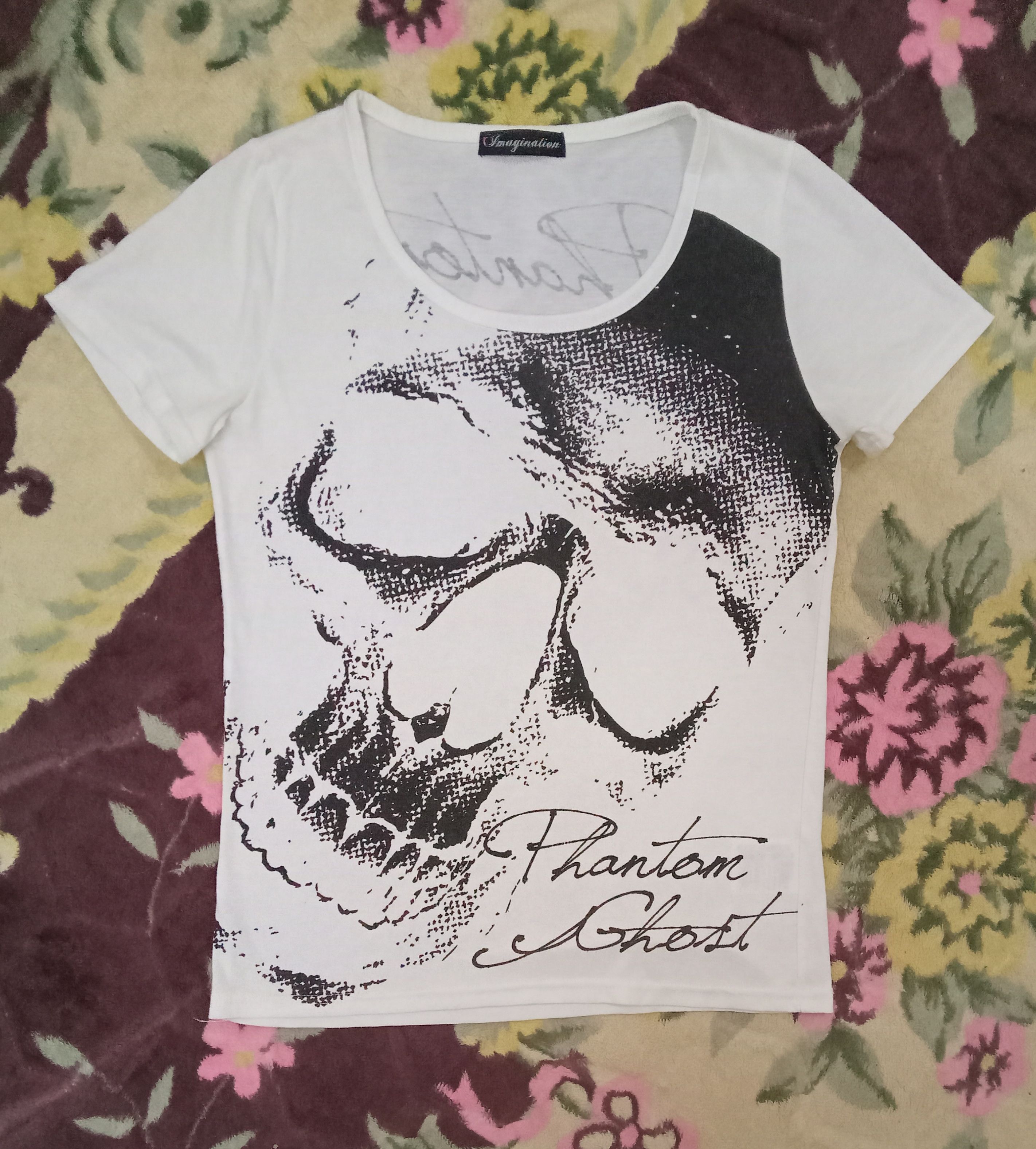 Other Imagination - Phantom Ghost Skull Design T Shirt Size M / US 6-8 / IT 42-44 - 1 Thumbnail
