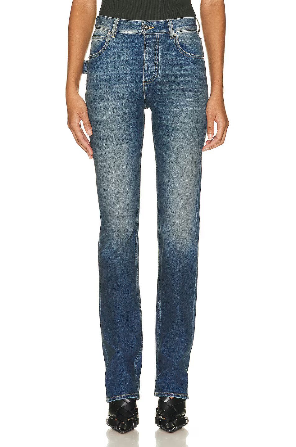 Bottega Veneta o1loc1c0824 733464 Slim Mid-Rise Denim in Mid Blue Size 26" / US 2 / IT 38 - 1 Thumbnail