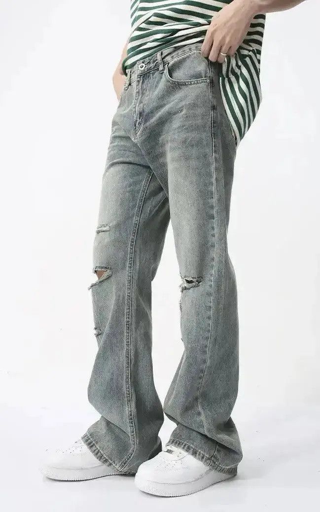 Japanese Brand Men's Ripped Denim Jeans Size US 30 / EU 46 - 2 Thumbnail