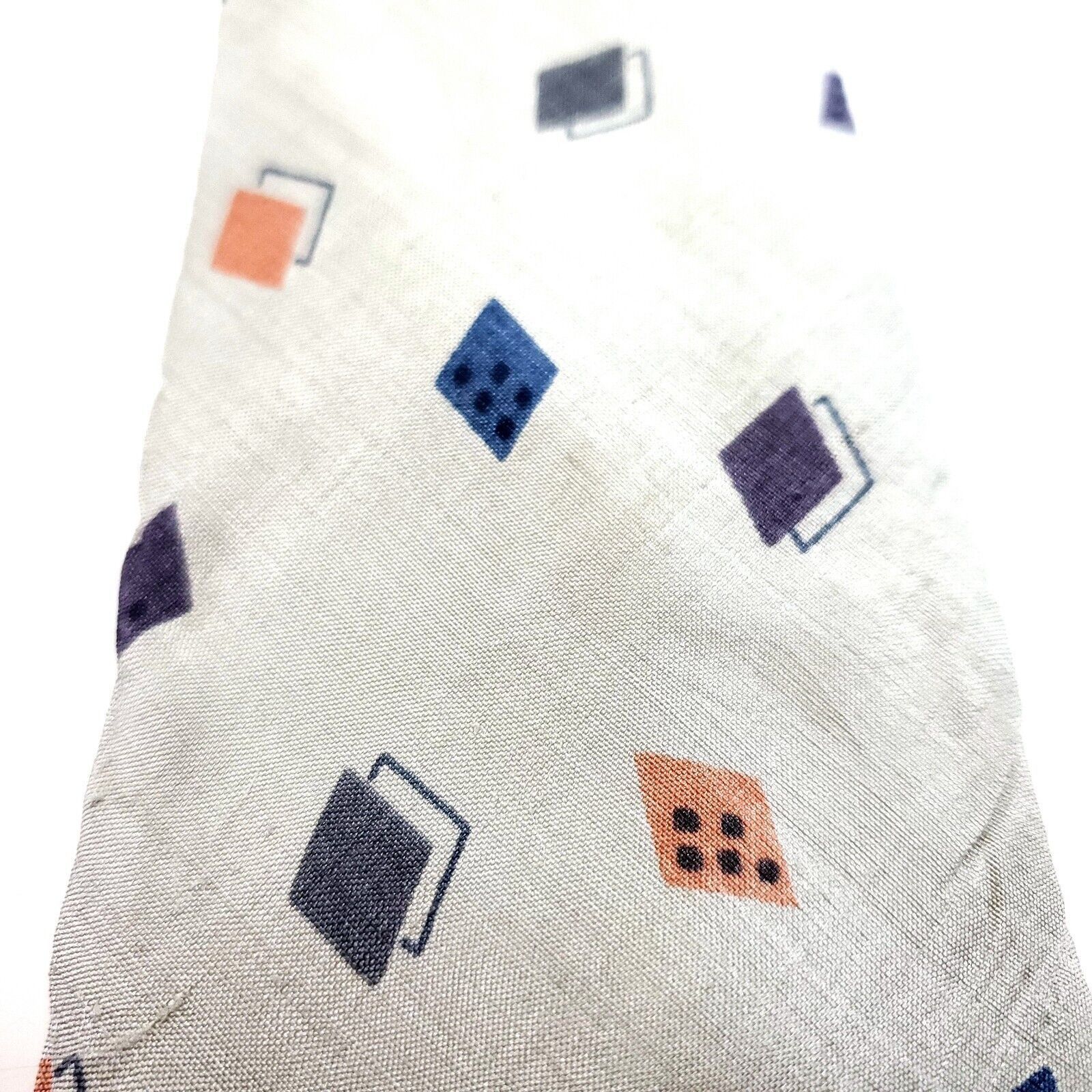 Vintage Cromwell & Stokes Gray Silk Tie Woven Skinny Geometric Size ONE SIZE - 2 Thumbnail