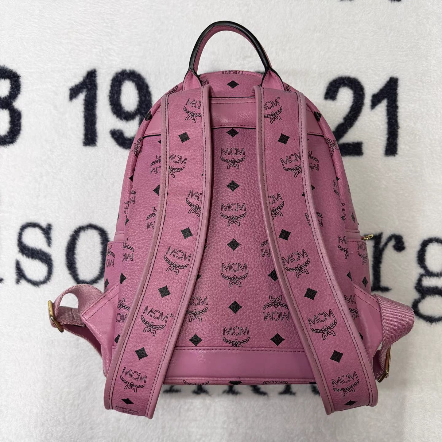 MCM MCM Pink Studded Stark Backpack K15 Size ONE SIZE - 2 Thumbnail