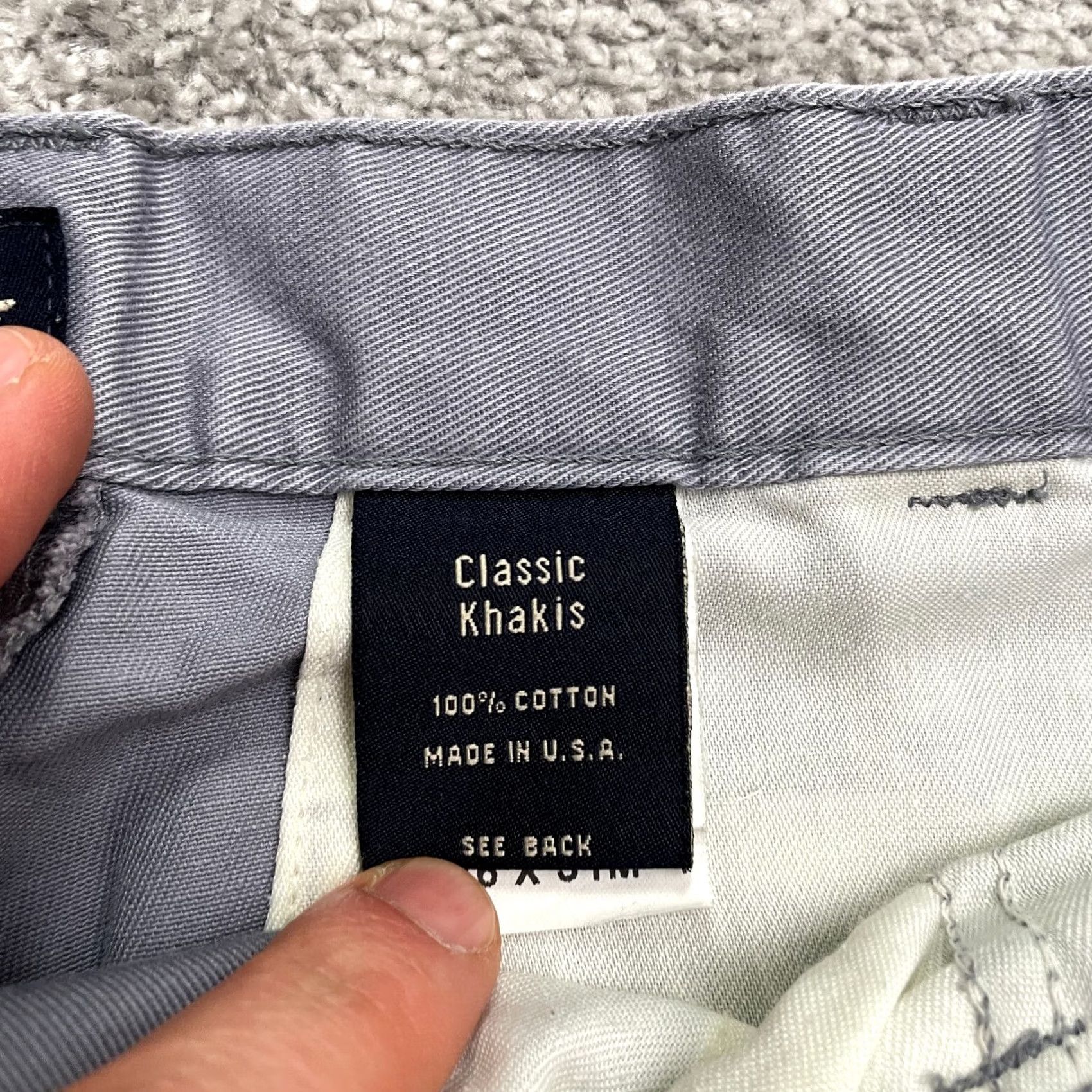 Dockers DOCKERS Pants Khaki Blue Classic Straight Leg Men 31 32in Waist? Inseam 32in Cotton Button Zip Casual Workwear Sets 90s Theme? Vintage No Size US 31 - 7 Thumbnail