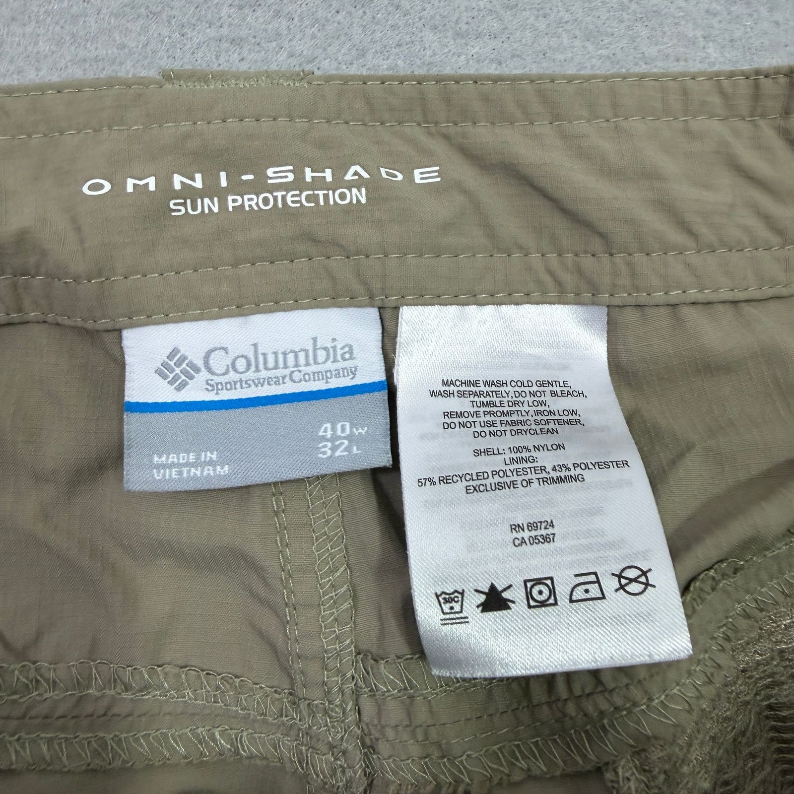 Columbia Columbia Convertible Cargo Pants Mens 40x32 Tan Khaki Hiking Size US 40 / EU 56 - 5 Thumbnail