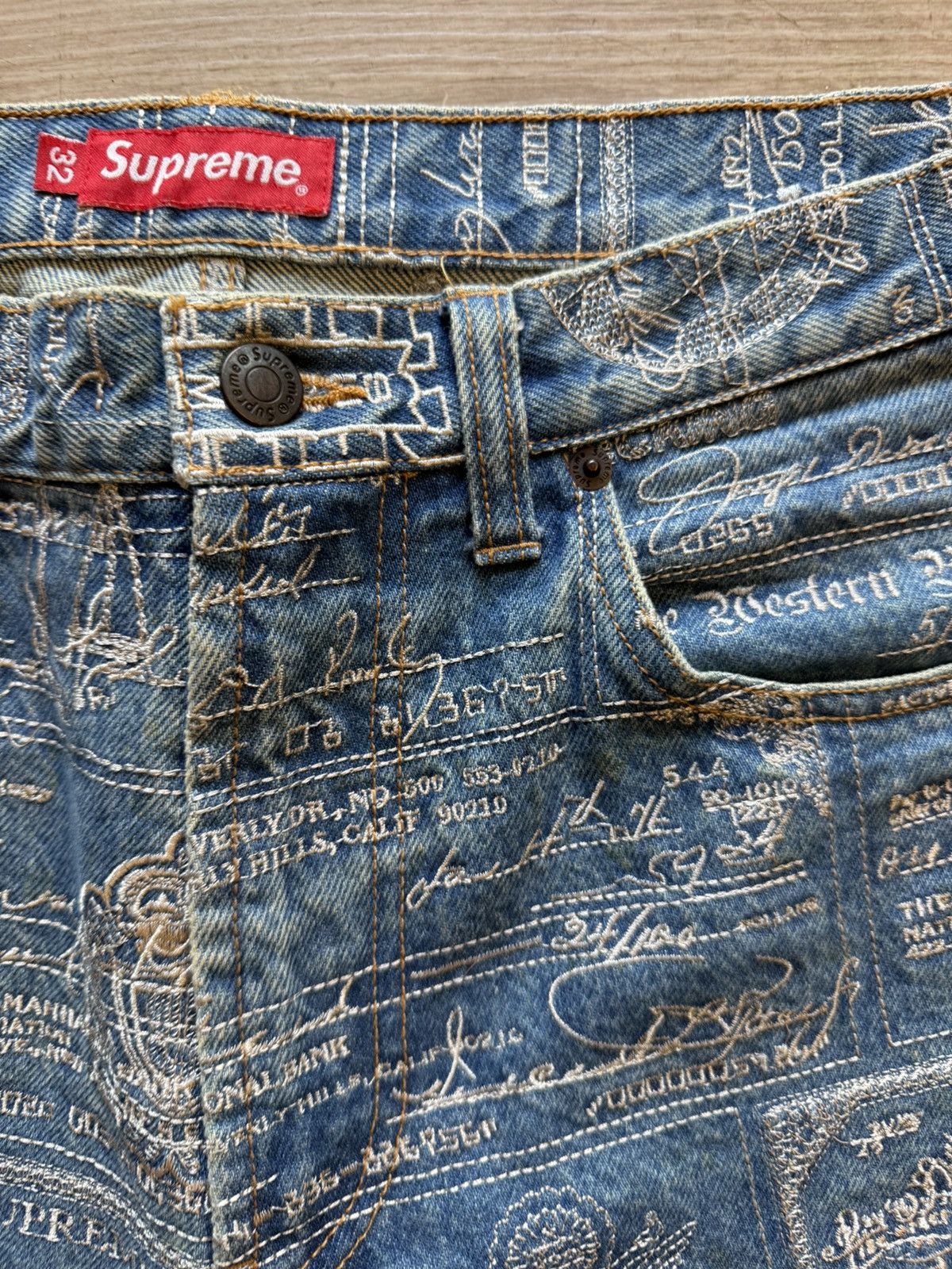 Supreme Supreme embroidered checks denim size 32 Size US 32 / EU 48 - 4 Thumbnail