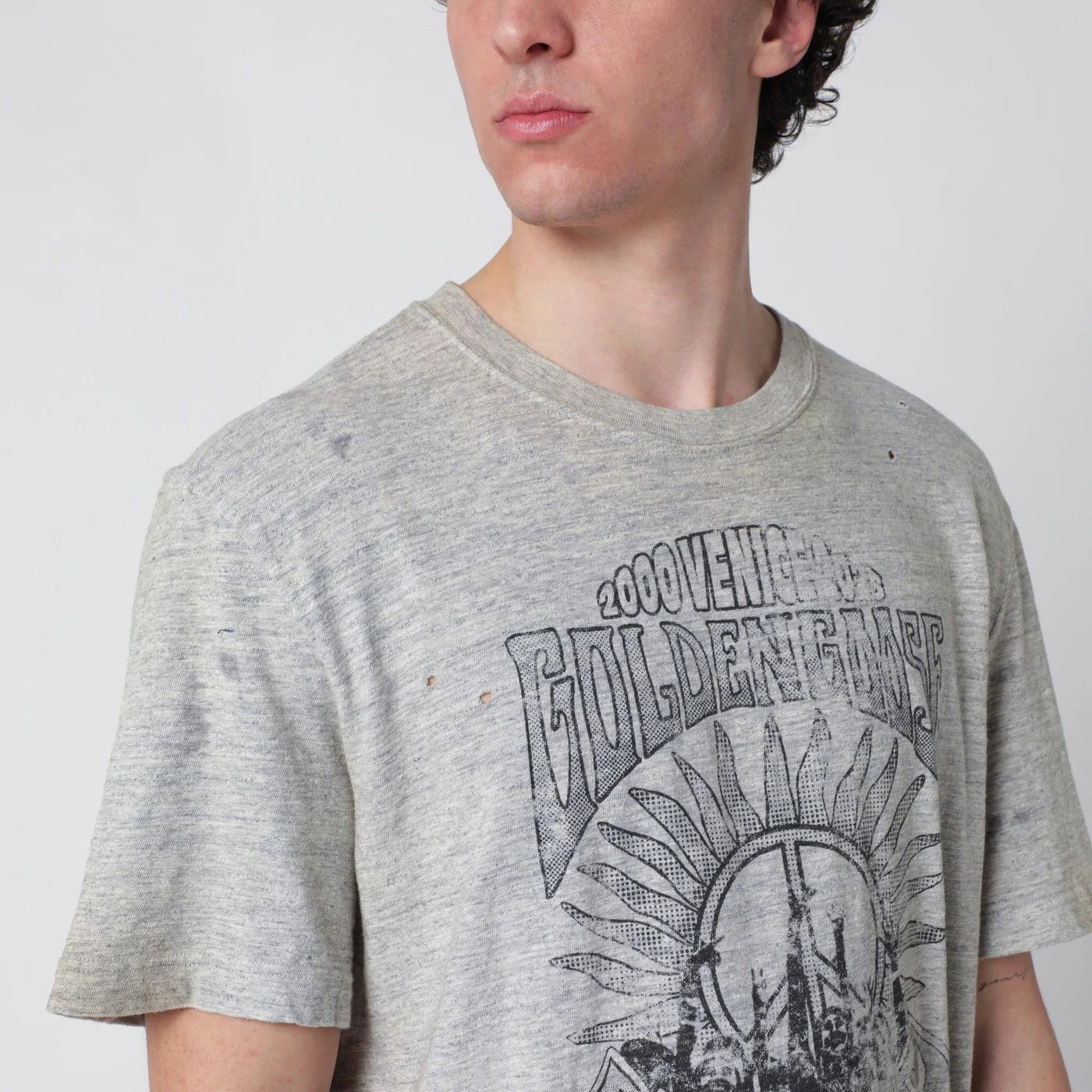 Golden Goose o1d2blof0426 Short Sleeve T-Shirt With Print in Grey Size US S / EU 44-46 / 1 - 4 Thumbnail