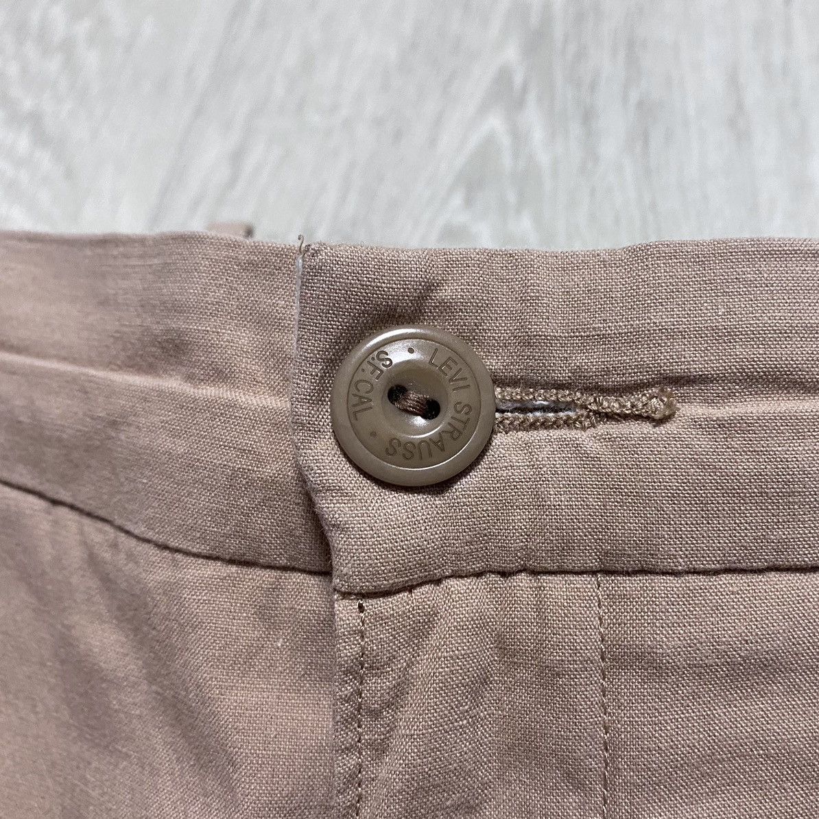 Levi's Vintage Clothing Levi’s Cotton Linen Sand Casual Chino Trousers Pants Size US 31 - 14 Thumbnail