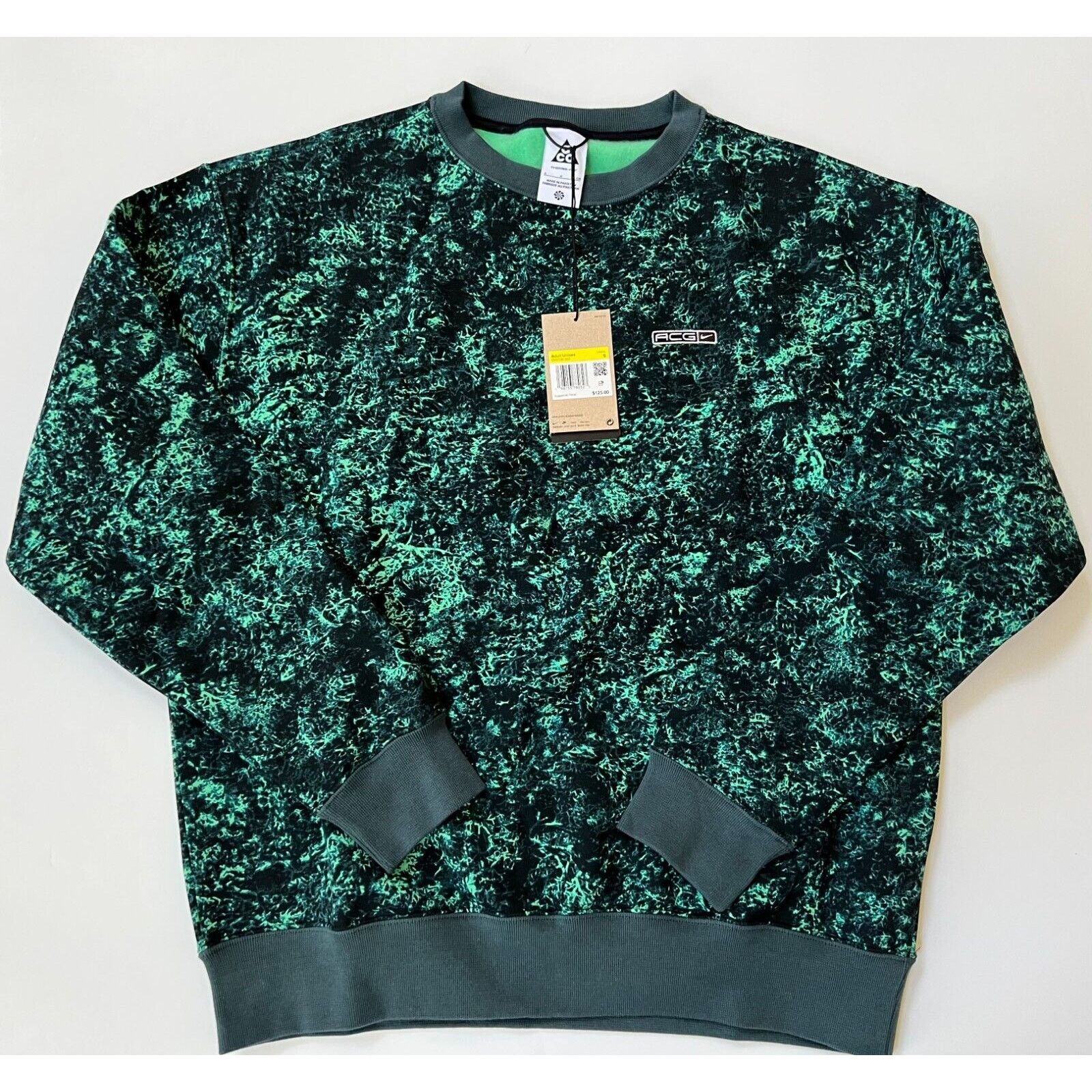 Nike ACG Therma FIT Tuff Fleece Crew Spring Green Unisex S